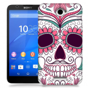 Skal till Sony Xperia E4 - Glad dödskalle - Rosa