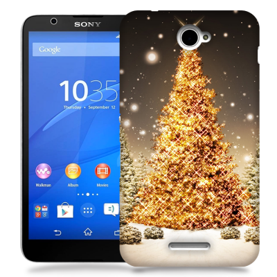 Skal till Sony Xperia E4 - Glimmrande Julgran