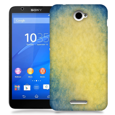 Skal till Sony Xperia E4 - Grunge texture - Gul