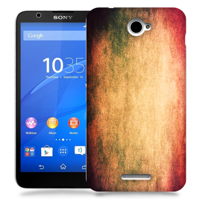 Skal till Sony Xperia E4 - Grunge texture - Orange
