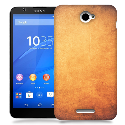 Skal till Sony Xperia E4 - Grunge texture - Orange