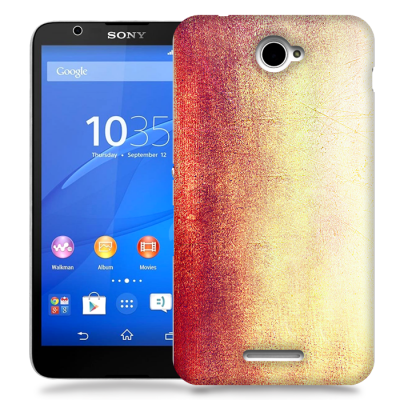 Skal till Sony Xperia E4 - Grunge texture - Röd