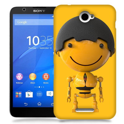Skal till Sony Xperia E4 - Gul Robot