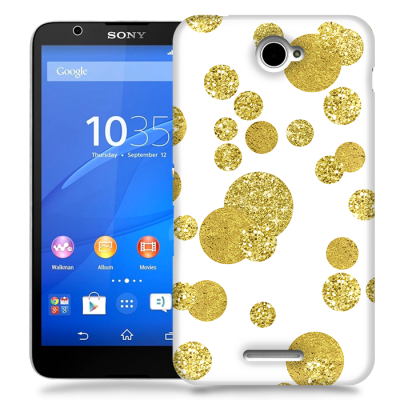 Skal till Sony Xperia E4 - Guldkonfetti