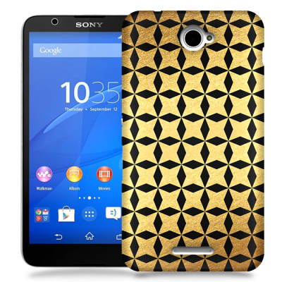 Skal till Sony Xperia E4 - Gyllene stjärnor