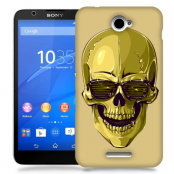 Skal till Sony Xperia E4 - Hipster Skull Gul