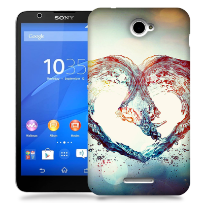 Skal till Sony Xperia E4 - Hjärta - Vatten