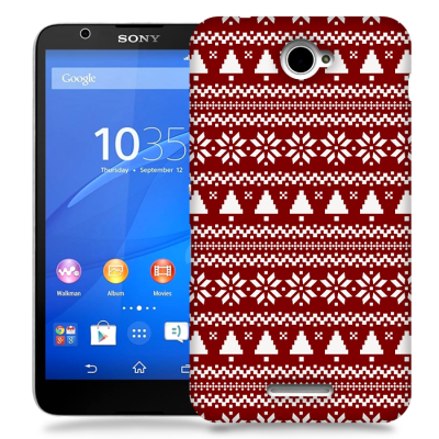 Skal till Sony Xperia E4 - Juldekor - Granar
