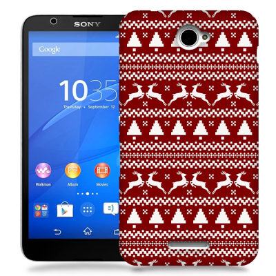 Skal till Sony Xperia E4 - Juldekor - Renar