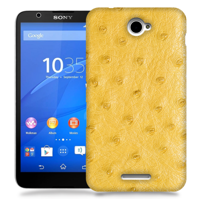 Skal till Sony Xperia E4 - Knottrig - Gul
