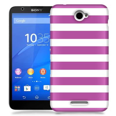 Skal till Sony Xperia E4 - Linjer - Lila