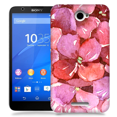 Skal till Sony Xperia E4 - Målning - Blommor