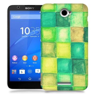 Skal till Sony Xperia E4 - Målning - Rutor