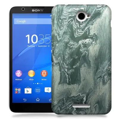 Skal till Sony Xperia E4 - Marble - Grön