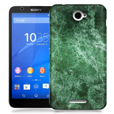 Skal till Sony Xperia E4 - Marble - Grön