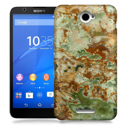 Skal till Sony Xperia E4 - Marble - Grön/Brun