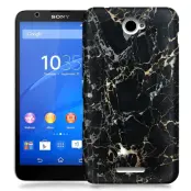 Skal till Sony Xperia E4 - Marble - Svart