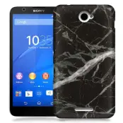 Skal till Sony Xperia E4 - Marble - Svart