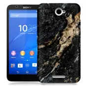 Skal till Sony Xperia E4 - Marble - Svart