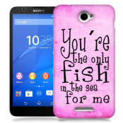 Skal till Sony Xperia E4 - Only Fish Pink