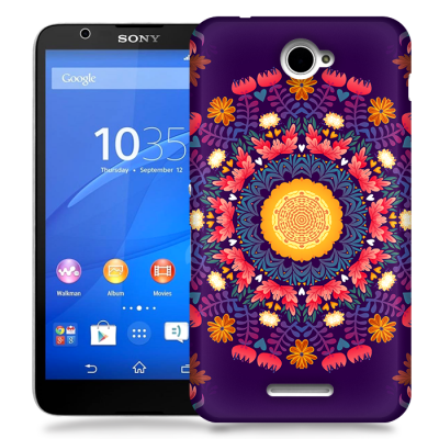 Skal till Sony Xperia E4 - Orientalisk blomma