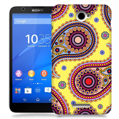 Skal till Sony Xperia E4 - Orientalisk - Gul