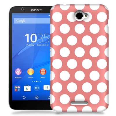 Skal till Sony Xperia E4 - Polka - Persika