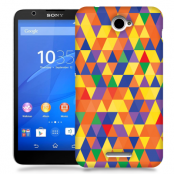 Skal till Sony Xperia E4 - Polygon - Flerfärgad