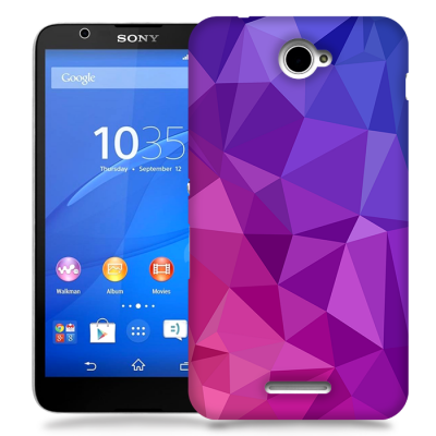 Skal till Sony Xperia E4 - Polygon - Lila