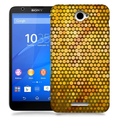 Skal till Sony Xperia E4 - Prickig - Orange