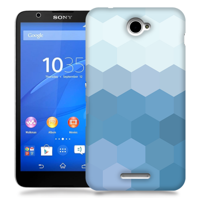 Skal till Sony Xperia E4 - Prismor - Blå