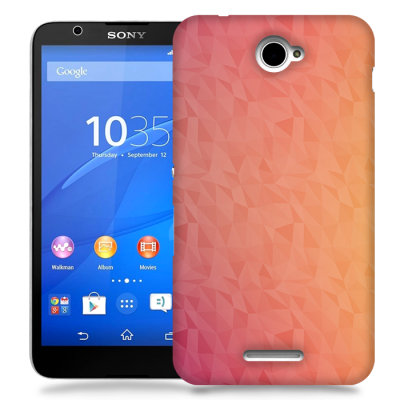 Skal till Sony Xperia E4 - Prismor - Rosa/Orange