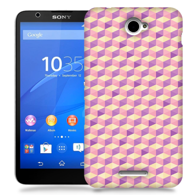 Skal till Sony Xperia E4 - Pyramider Lila