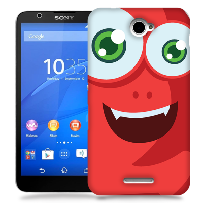 Skal till Sony Xperia E4 - Rött monster
