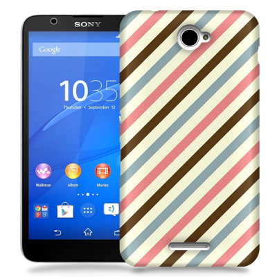 Skal till Sony Xperia E4 - Retro ränder