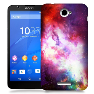 Skal till Sony Xperia E4 - Rymden - Lila