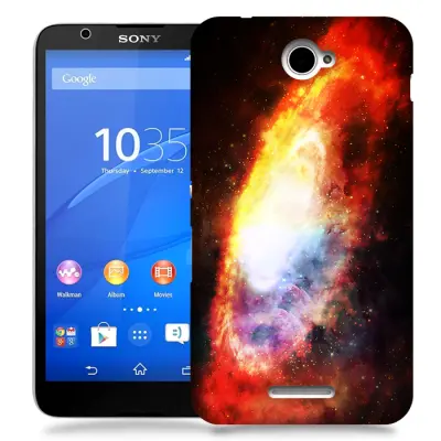 Skal till Sony Xperia E4 - Rymden - Röd