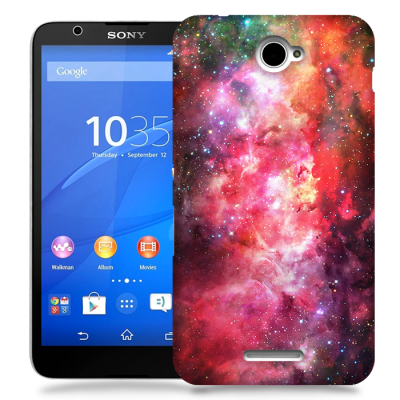 Skal till Sony Xperia E4 - Rymden - Rosa