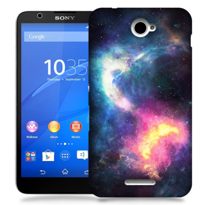 Skal till Sony Xperia E4 - Rymden - Svart/Blå