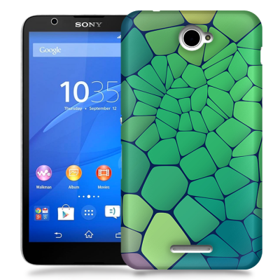 Skal till Sony Xperia E4 - Skifferstenar - Grön