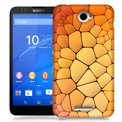 Skal till Sony Xperia E4 - Skifferstenar - Orange