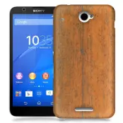 Skal till Sony Xperia E4 - Slitet trä