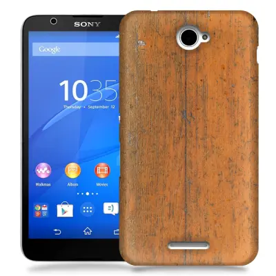 Skal till Sony Xperia E4 - Slitet trä