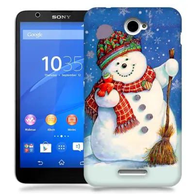 Skal till Sony Xperia E4 - Snögubbe