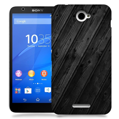 Skal till Sony Xperia E4 - Svart trä