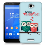 Skal till Sony Xperia E4 - Ugglor - Be my valentine
