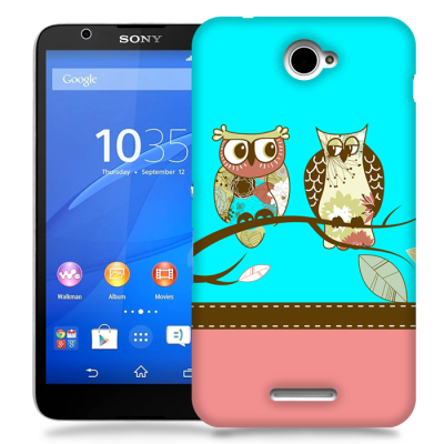 Skal till Sony Xperia E4 - Ugglor i träd
