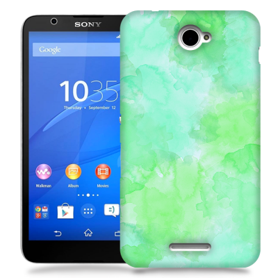 Skal till Sony Xperia E4 - Vattenfärg - Grön