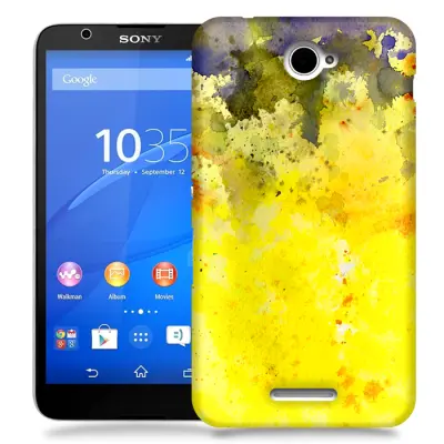 Skal till Sony Xperia E4 - Vattenfärg - Gul