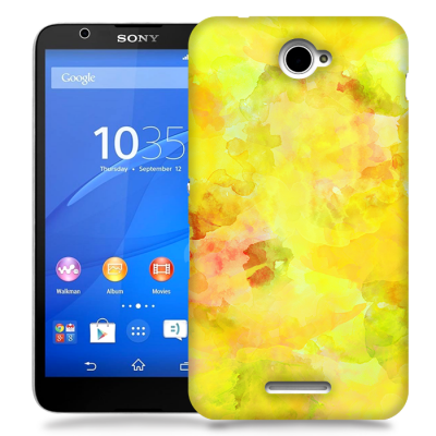 Skal till Sony Xperia E4 - Vattenfärg - Gul